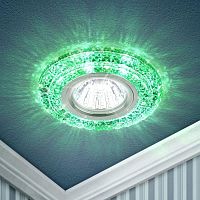 Светильник DK LD3 SL/WH+GR декор со светодиодной подсветкой (белый+зеленый) прозр. ЭРА Б0019204 в Максэлектро