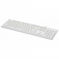 Клавиатура Оклик 500M белый USB slim Multimedia в Максэлектро