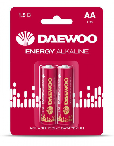 Элемент питания алкалиновый AA/LR6 1.5В Energy Alkaline 2021 BL-2 (уп.2шт) DAEWOO 5029750 в Максэлектро