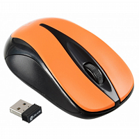 Мышь Оклик 675MW черный/оранжевый оптическая (1200dpi) беспроводная USB для ноутбука (3but) в Максэлектро