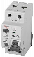 Выключатель автоматический дифференциального тока 1P+N C16 30мА тип АC защита 230В АВДТ 4.5кА PRO D32E2C16АC30P АД32 электронное Эра Б0057351 в Максэлектро