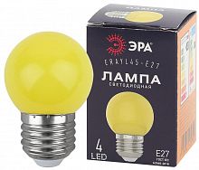 Лампа светодиодная ERAYL45-E27 Р45 1Вт шар 4SMD желт. E27 для белт-лайт Эра Б0049576 в Максэлектро