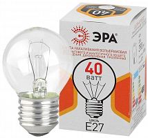 Лампа накаливания ДШ 40-230-E27-CL 40Вт шар (P45) 230В Е27 ЭРА Б0039137 в Максэлектро