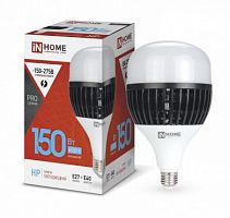 Лампа светодиодная LED-HP-PRO 150Вт грушевидная 6500К холод. бел. E27 14250лм 150-275В с адаптером E40 бел. IN HOME 4690612035703 в Максэлектро