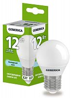 Лампа светодиодная G45 12Вт шар 6500К E27 230В GENERICA LL-G45-12-230-65-E27-G в Максэлектро