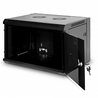 Шкаф настенный LANsens 6U 570x450x380 мм (10-0645-03-100), металлическая дверь в Максэлектро