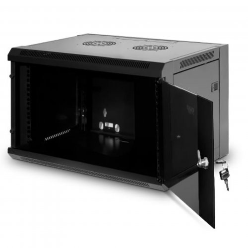 Шкаф настенный LANsens 6U 570x450x380 мм (10-0645-03-100), металлическая дверь в Максэлектро