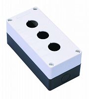 Пост кнопочный 3-м КП-101 d22мм с кабел. вводом для устройств сигнализации и управления пластик. бел. DEKraft 25503DEK в Максэлектро