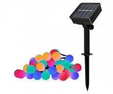 Светильник светодиодный SLR-G07-30M садовый; гирлянда матов. шарики мультицвет солнечная батарея ФАZА 5040847 в Максэлектро