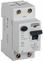 Выключатель дифференциального тока (УЗО) 2п 63А 100мА тип AC ВД1-63 GENERICA MDV15-2-063-100 в Максэлектро