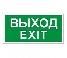 Пиктограмма "Выход/Exit" ПЭУ 011 240х125 PC-M (уп.2шт) СТ 2502000930 в Максэлектро