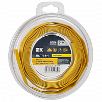 Трубка термоусадочная ТТУ нг-LS 8/4 желт. (уп.2м) IEK UDR12-008-004-002-K05-T в Максэлектро