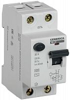 Выключатель дифференциального тока (УЗО) 2п 50А 30мА тип AC ВД1-63 GENERICA MDV15-2-050-030 в Максэлектро