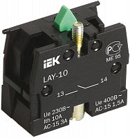 Блок контактный 1з для LAY5 IEK BDK21 в Максэлектро