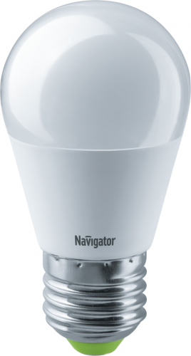 Лампа светодиодная 61 336 NLL-G45-8.5-230-2.7K-E27 8.5Вт шар матовая 2700К тепл. бел. E27 640лм 176-264В Navigator 61336 в Максэлектро