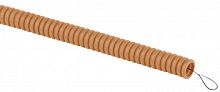 Труба гофрированная ПВХ легкая d16мм с протяжкой сосна (уп.25м) Эра Б0043211 в Максэлектро