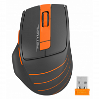 Мышь A4Tech Fstyler FG30 серый/оранжевый оптическая (2000dpi) беспроводная USB (6but) в Максэлектро