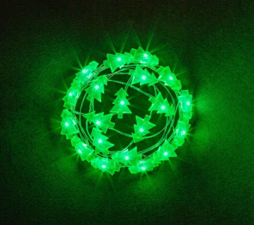 Гирлянда светодиодная "Зеленые елочки" 14 050 NGF-DM002-20G-2AA NAVIGATOR 14050 в Максэлектро