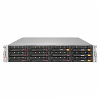 Шасси сервера Supermicro 6028U-E1CNR4T+, до двух процессоров E5-2600v3/v4, DDR4, 12x3,5" HDD SATA, 2x10GBase-T в Максэлектро