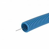 Труба гофрированная ППЛ 32 мм с протяжкой легкая синяя (25м ) в Максэлектро