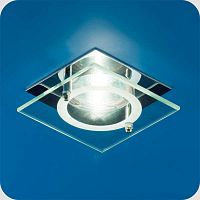 Светильник Quartz 51 4 05 с накладным стеклом квадрат. MR16 хром ИТАЛМАК IT8062 в Максэлектро