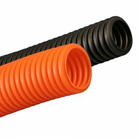 Труба гофрированная ПНД d63мм тяжелая с протяжкой оранж. (уп.15м) в Максэлектро