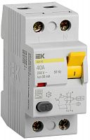 Выключатель дифференциального тока (УЗО) 2п 40А 30мА тип A ВД1-63 IEK MDV11-2-040-030 в Максэлектро