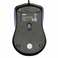 Мышь Acer OMW011 черный/синий оптическая (1200dpi) USB (3but) в Максэлектро