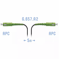Патчкорд оптический FTTH SC/APC, кабель 604-05-01, 5 метров в Максэлектро