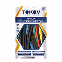 Набор термоусадочной трубки 7 цветов по 3шт (100мм) размер 12/6 TOKOV ELECTRIC TKE-THK-12-0.1-7С в Максэлектро