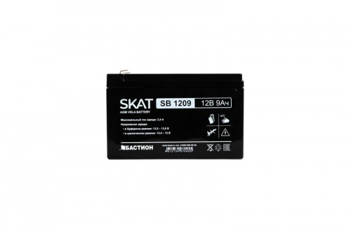Аккумулятор свинцово-кислотный SKAT SB 1209 Бастион 2540 в Максэлектро