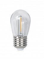Лампа светодиодная филаментная PLED-ECO-S14 1Вт 2700К тепл. бел. CLEAR E27 для Белт-лайт JazzWay 5040625 в Максэлектро