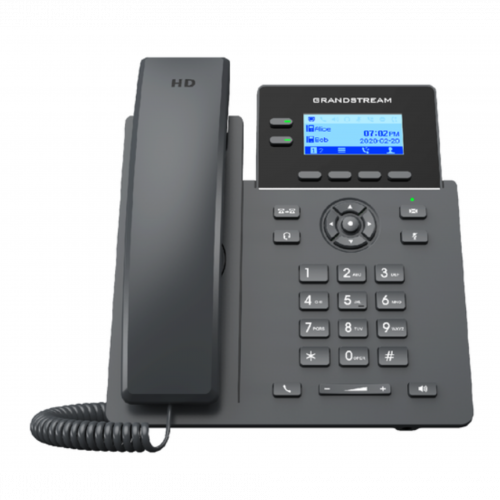 Grandstream GRP2602P - IP телефон (PoE, блок питания не входит в комплект). 4 SIP аккаунта, 2 линии, есть подсветка экрана в Максэлектро