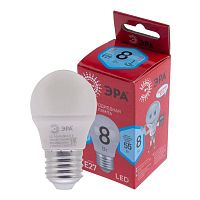 Лампа светодиодная RED LINE LED P45-8W-840-E27 R 8Вт P45 шар 4000К нейтр. бел. E27 Эра Б0049645 в Максэлектро