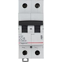 Выключатель автоматический модульный 2п C 16А 4.5кА RX3 Leg 419697 в Максэлектро