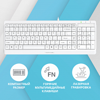 Клавиатура A4Tech Fstyler FK15 белый USB (FK15 WHITE) в Максэлектро