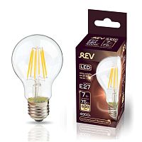 Лампа светодиодная филаментная Premium Filament 7Вт A60 грушевидная 4000К нейтр. бел. E27 540лм REV 32354 9 в Максэлектро