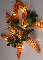 Гирлянда светодиодная "Морковки" спирали 12х4см 10LED 1.8м +0.3м тепл. бел. КОСМОС KOC_GIR-B101 в Максэлектро