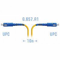Патчкорд оптический SNR-PC-SC/UPC-A SM 10 м, сверхгибкое волокно в Максэлектро