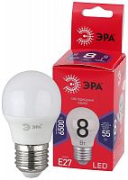 Лампа светодиодная RED LINE LED P45-8W-865-E27 R 8Вт P45 шар 6500К холод. бел. E27 Эра Б0045359 в Максэлектро