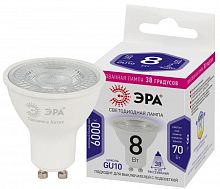 Лампа светодиодная STD LED Lense MR16-8W-860-GU10 GU10 8Вт линзованная софит холод. бел. свет Эра Б0054943 в Максэлектро