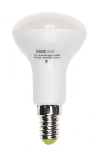 Лампа светодиодная PLED-ECO 5Вт R50 рефлектор матовая 4000К нейтр. бел. E14 400лм 230В 50Гц JazzWay 1037046A в Максэлектро