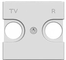 Накладка для TV-R розетки 2мод. Zenit серебристый ABB 2CLA225080N1301 в Максэлектро