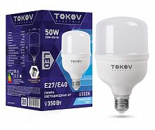 Лампа светодиодная 50Вт HP 6500К Е40/Е27 176-264В TOKOV ELECTRIC TKE-HP-E40/E27-50-6.5K в Максэлектро