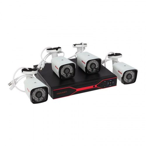 Комплект видеонаблюдения 4 наружные камеры AHD/5.0 1944P Rexant 45-0550 в Максэлектро