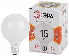 Лампа светодиодная LED G90-15W-2700K-E27 G120 15Вт шар E27 тепл. бел. декор. ЭРА Б0049077 в Максэлектро