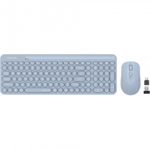 Клавиатура + мышь A4Tech Fstyler FG3300 Air клав:синий мышь:синий USB беспроводная slim Multimedia в Максэлектро