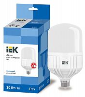 Лампа светодиодная HP 30Вт 230В 6500К E27 IEK LLE-HP-30-230-65-E27 в Максэлектро
