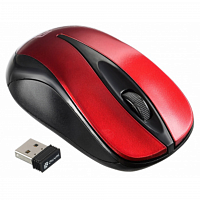 Мышь Оклик 675MW черный/красный оптическая (1200dpi) беспроводная USB для ноутбука (3but) в Максэлектро