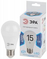 Лампа светодиодная A60-15W-840-E27 грушевидная 1200лм ЭРА Б0033183 в Максэлектро